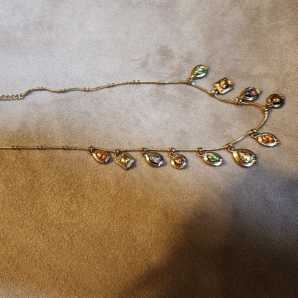 Elegant Multi-Color Gemstone Necklace